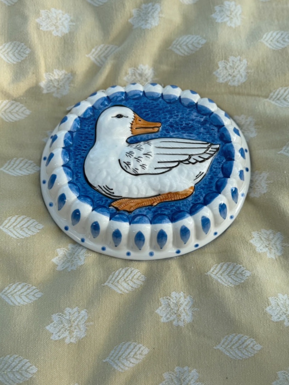 Vintage Sigma Tastesetter Ceramic Duck Jello Mold Wall Hanging 7.5"x8"